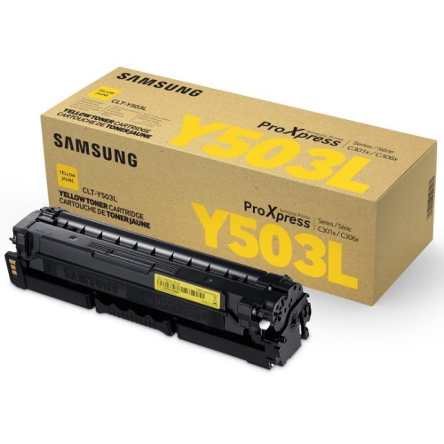 Картридж Samsung CLT-Y503L увеличенной емкости желтый, 5000 стр. (SU493A)