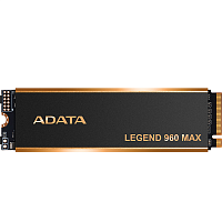 Твердотельный накопитель/ ADATA SSD LEGEND 960 MAX, 2000GB, M.2(22x80mm), NVMe 1.4, PCIe 4.0 x4, 3D NAND, R/ W 7400/ 6800MB/ s, IOPs 750 000/ 630 000, TBW 1560, DWPD 0.43, with BIG Heat Spreader (5 лет) (ALEG-960M-2TCS)