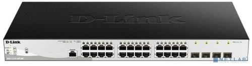 D-Link DGS-1210-28P/ ME/ B2A, L2 Managed Switch with 24 10/ 100/ 1000Base-T ports and 4 1000Base-X SFP ports (24 PoE ports 802.3af/ 802.3at (30 W), PoE Budget 193 W) (DGS-1210-28P/ME/B2A)