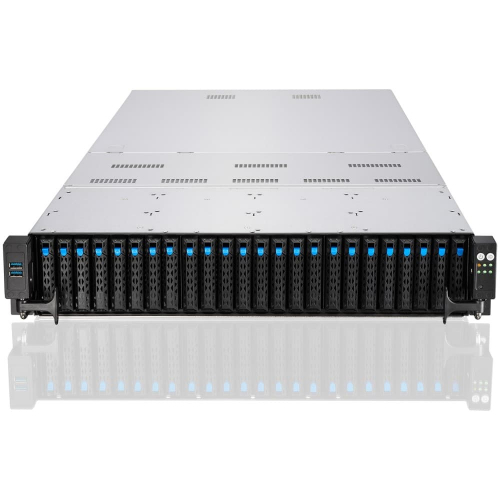 Серверная платформа Asus RS720A-E11-RS24U/ 1x SP3/ noRAM (x32)/ noHDD (up 24NVMe SFF)/ noODD/ 2x 10GbE/ 2x 2400W (up 2) (425724) (90SF01G5-M000B0) фото 2