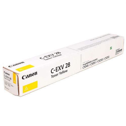 Тонер-картридж Canon C-EXV 28 Y желтый 38000 страниц для imageRUNNER ADVANCE C5045, C5051, C5250, C5255 (2801B002)