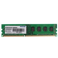 Модуль памяти Patriot PSD32G16002, DDR3 DIMM 2GB 1600MHz, PC3-12800 Mb/s, CL11, 1.6V, DR RTL (PSD32G16002)