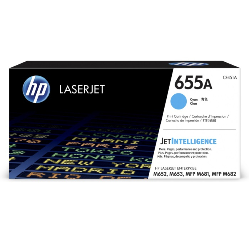 Картридж HP 655A LaserJet, голубой (CF451A)