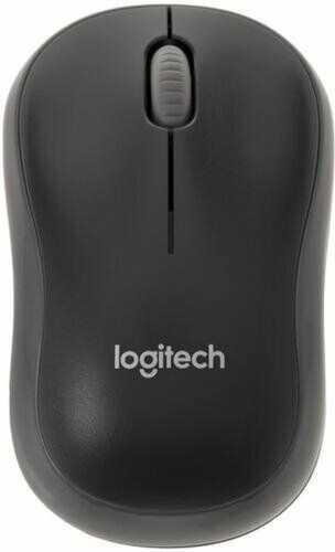 Мышь Logitech M186 черный/ серый оптическая (1000dpi) беспроводная USB2.0 (2but) (910-004131)