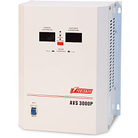 Стабилизатор POWERMAN AVS 3000P, ступенчатый регулятор, цифровые индикаторы уровней напряжения, 3000ВА, 110-260В, максимальный входной ток (POWERMAN AVS-3000P)