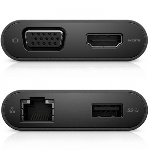 Адаптер Dell USB-C- HDMI/VGA/Ethernet/USB 3.0 Black (470-ABRY) фото 4