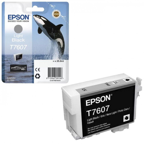 Картридж струйный EPSON T7607 серый 25.9 мл для SC-P600 (C13T76074010)