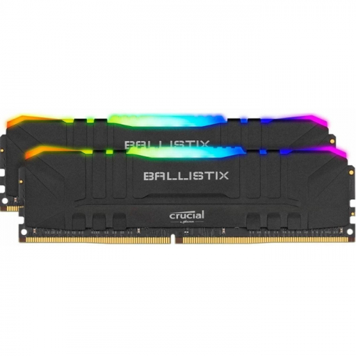 Модуль памяти Crucial Ballistix Black RGB DDR4 32GB 3200MHz PC4-25600 CL16 UDIMM 288 pin 1.35V (Kit of 2) (BL2K16G32C16U4BL)