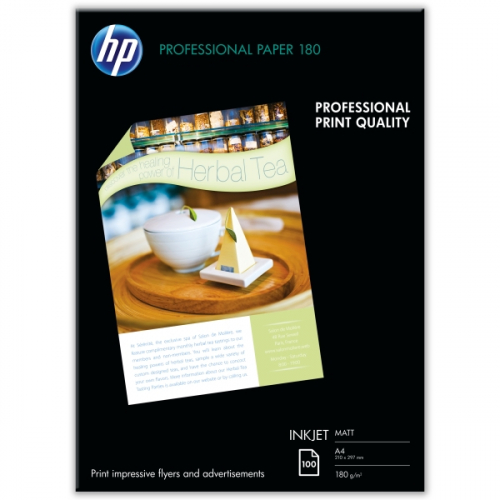 Профессиональная матовая бумага HP для лазерной печати, 100 листов, A4 180g/m2 (Q6592A)