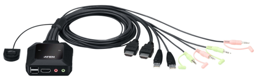 ATEN 2-Port USB 4K HDMI Cable KVM Switch (CS22H-AT)