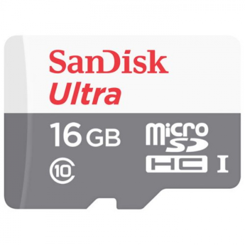 Карта памяти 16GB SanDisk Ultra Android microSDHC 80MB/ s Class 10 (SDSQUNS-016G-GN3MN)