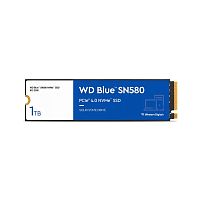 Твердотельный накопитель/ WD SSD Blue SN570 NVMe, 1000GB, M.2(22x80mm), NVMe, PCIe 3.0 x4, 3D TLC, R/ W 3500/ 3000MB/ s, IOPs 460 000/ 450 000, TBW 600, DWPD 0.3 (12 мес.) (WDS100T3B0E)