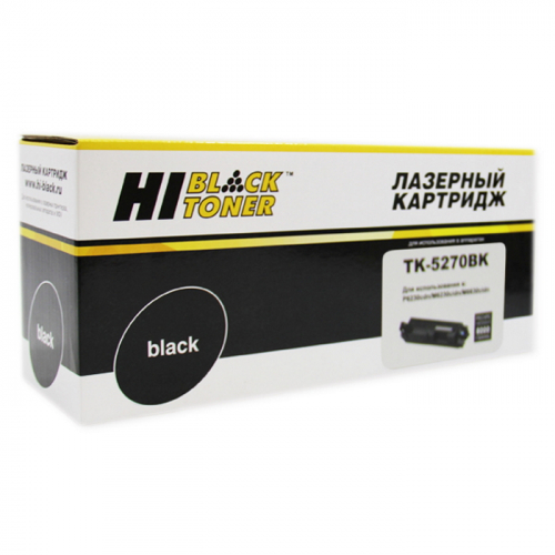 Тонер-картридж Hi-Black HB-TK-5270BK Bk, 8K (для Kyocera M6230cidn/ M6630/ P6230cdn) (4100603170)