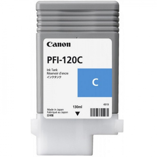 Картридж CANON PFI-120C, голубой, 130 мл., для imagePROGRAF TM-200, TM-205, TM-300, TM-305 (2886C001)