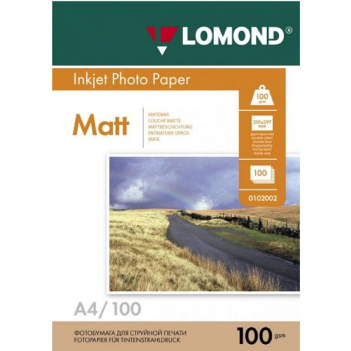 Бумага Lomond 0102002 A4/ 100г/ м2/ 100л./ белый матовое/ матовое для струйной печати