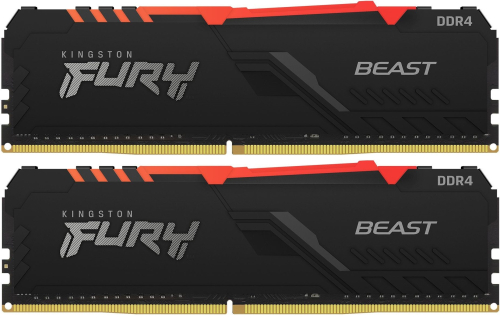 Память DDR4 2x16GB 3600MHz Kingston KF436C18BB2AK2/ 32 Fury Beast RGB RTL Gaming PC4-28800 CL18 DIMM 288-pin 1.35В dual rank с радиатором Ret (KF436C18BB2AK2/32)
