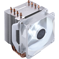Cooler Master Hyper H410R White Edition (100W, 4-pin, 136mm, tower, Al/ Cu, white LED, fans: 1x92mm/ 34.1CFM/ 29dBA/ 2000rpm, 2066/ 2011-v3/ 2011/ 1366/ 1200/ 115x/ AM4/ AM3+/ AM3/ AM2+/ AM2/ FM2+/ FM2/ FM1) (RR-H41W-20PW-R1)