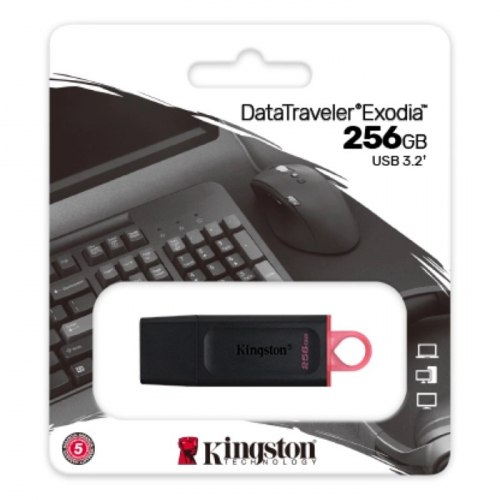 Флеш накопитель Kingston 256GB DataTraveler Exodia USB 3.2 Gen 1 черный/ красный (DTX/ 256GB) (DTX/256GB) фото 3