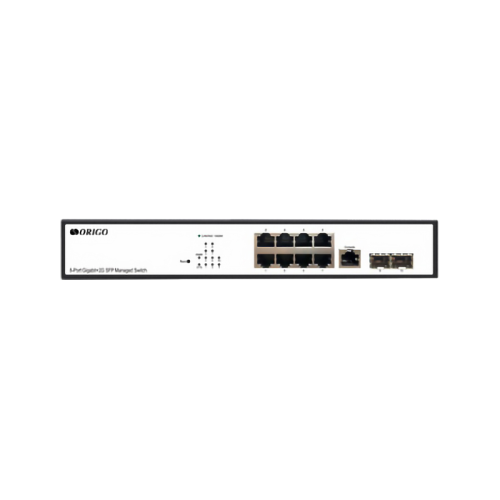 Коммутатор/ Managed L2 Switch 8x1000Base-T, 2x1000Base-X SFP, RJ45 Console, 19