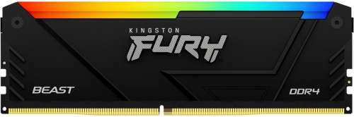 Память DDR4 8GB 2666MHz Kingston KF426C16BB2A/ 8 Fury Beast RGB RTL Gaming PC4-21300 CL16 DIMM 288-pin 1.2В dual rank с радиатором Ret (KF426C16BB2A/8)