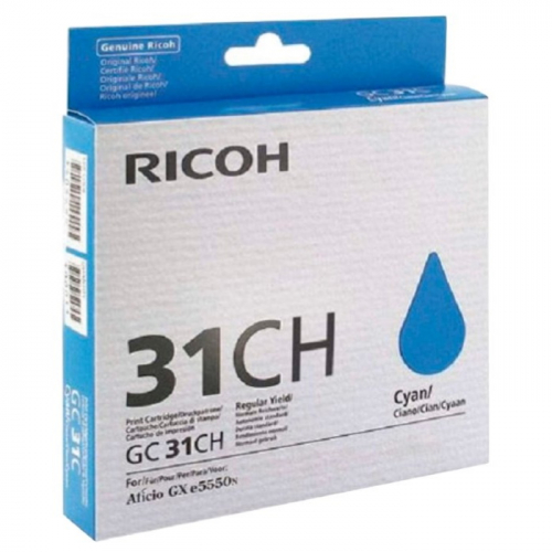 Картридж гелевый Ricoh тип GC 31CH голубой 4890 страниц для Aficio GX e5550N/ GX e7700N (405702)