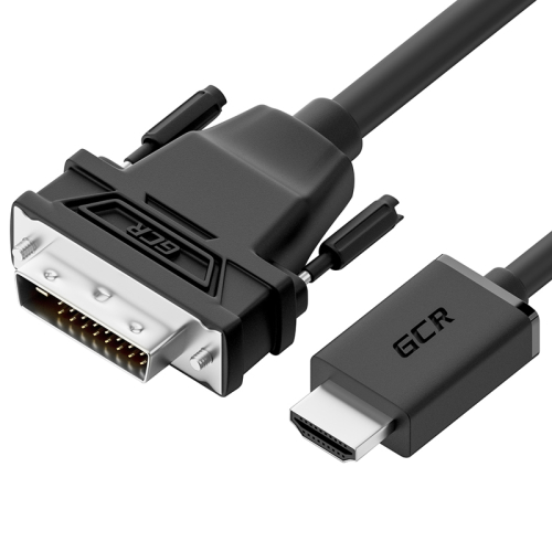 GCR Кабель 1.8m HDMI-DVI, 19M / 25M Dual Link, черный, 30 AWG, двойной экран, GCR-55520