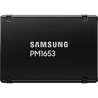 Твердотельный накопитель/ Samsung SSD PM1653, 7680GB, 2.5" 15mm, SAS 24Gb/ s, 3D TLC, R/ W 4200/ up 3800MB/ s, IOPs 770 000/ 135 000, TBW 14016, DWPD 1 (12 мес.) (MZILG7T6HBLA-00A07)