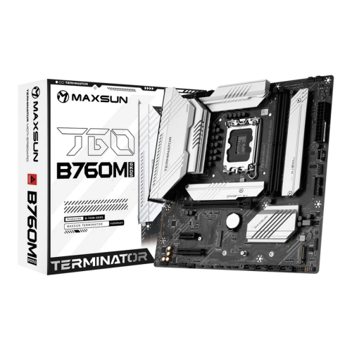MS-Terminator B760M GKD5 LGA1700 B760 2*DDR5 1*PCIEx16/ 1*PCIEx4/ 3*M.2 Front1*TypeC(10Gpbs)/ 2*USB3.2 Gen1/ 2*USB2.0 Rear2*USB3.2 Gen1/ 6*USB2.0 4*SATA3 2.5G HDMI+DP M-ATX RTL (6940709694589)