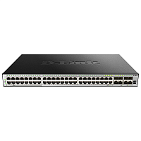 Коммутатор/ DGS-3630-52TC/ A1ASI,DGS-3630-52TC/ *SI Managed L3 Stackable Switch 44x1000Base-T, 4x10GBase-X SFP+, 4xCombo 1000Base-T/ SFP, Surge 6KV, CLI, 1000Base-T Management, RJ45 Console, mini-USB Con (DGS-3630-52TC/ (DGS-3630-52TC/A2ASI)