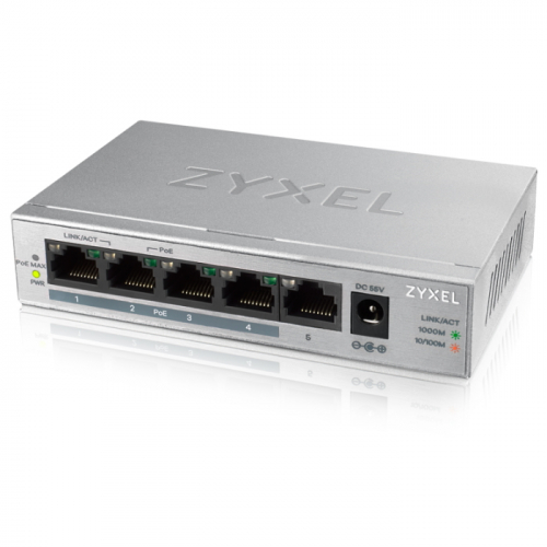 Коммутатор Zyxel GS1005HP (GS1005HP-EU0101F) фото 2