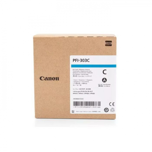 Картридж струйный Canon PFI-303 голубой 330 мл для Canon imagePROGRAF-iPF810, iPF815, iPF820, iPF825 (2959B001)