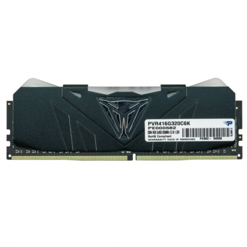 Модуль памяти PATRIOT DDR4 16GB DIMM 2x8GB PC-25600 3200MHz CL16 288-pin 1.2 V Viper4 Black LED RGB (PVR416G320C6K) фото 2