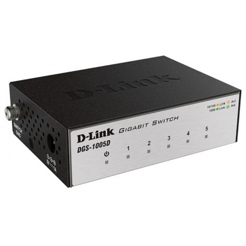 Коммутатор D-Link DGS-1005D/I3A 5x RJ-45 (DGS-1005D/I3A) фото 2