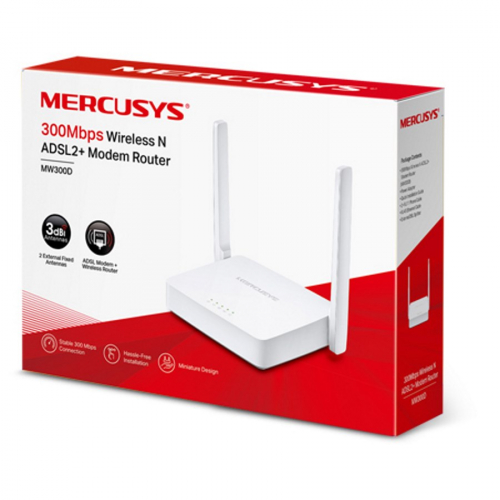 Роутер Mercusys MW300D ADSL2+ (MW300D) фото 2