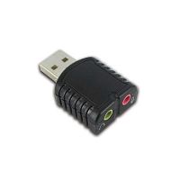 Контроллер Speed Dragon Звуковая карта FG-UAU02D-1AB-BU01 Tiny USB Stereo Sound Adapter (24bit 96kHz), SSS1700 black case, Bulk packing