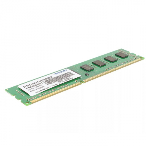 Модуль памяти Patriot PSD32G16002, DDR3 DIMM 2GB 1600MHz, PC3-12800 Mb/s, CL11, 1.6V, DR RTL (PSD32G16002) фото 2