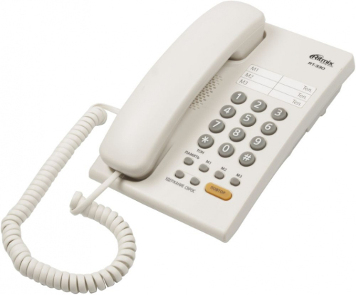 Телефон проводной Ritmix RT-330 белый (15118369)