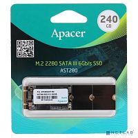 Apacer SSD AST280 240Gb SATA M.2 2280, R520/ W495 Mb/ s, 3D TLC, MTBF 1,5M, 140TBW, (AP240GAST280-1)