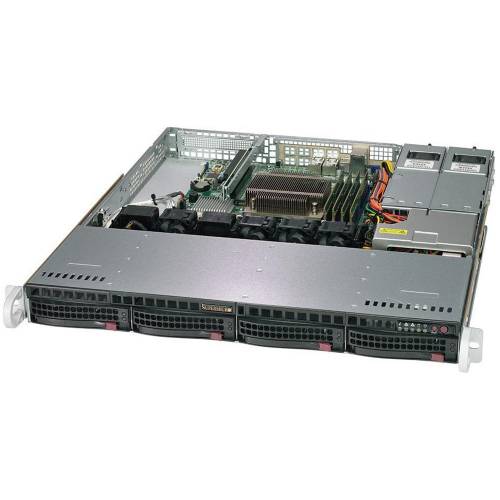 Серверная платформа Supermicro SuperServer 5019C-MR 1U/ x4 DIMM/ up 4LFF/ iC246/ 2x GbE/ 2x 400W (SYS-5019C-MR)