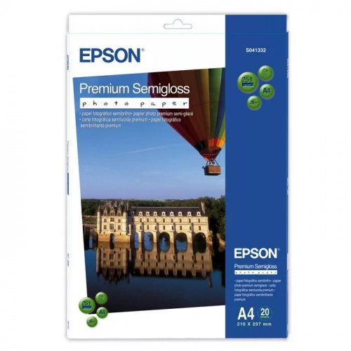 Бумага Epson Premium Semigloss Photo Paper A4/ 251 г/ м2/ 20 л. для струйной печати (C13S041332)