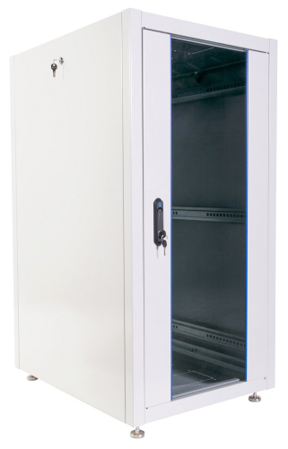 Шкаф телекоммуникационный напольный ЭКОНОМ 24U (600 1000) дверь стекло, дверь металл (ШТК-Э-24.6.10-13АА)