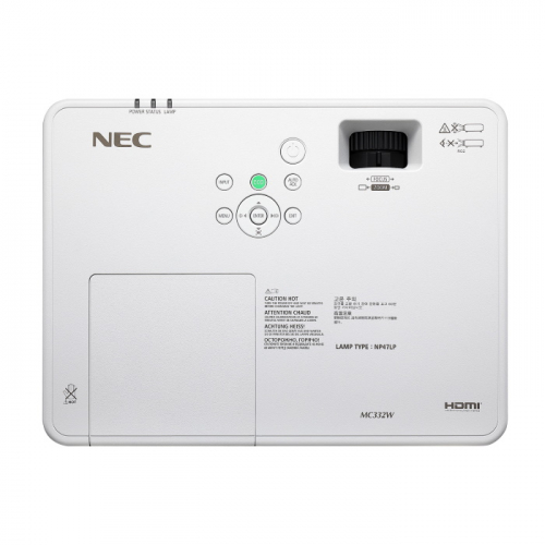 Проектор NEC MC332W 3LCD, 1280 x 800 WXGA, 16:10, 3300lm, 16000:1, White фото 4