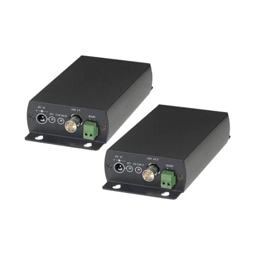 Комплект/ SC&T SDI05A Комплект (активные передатчик и приёмник) для передачи HD-SDI и RS485 по одному кабелю витой пары CAT5e/ 6 до 100м (неогранич. при использовании SR01 через каждые 100м)
