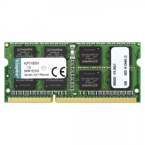 Модуль памяти Kingston KCP316SD8/ 8, Branded DDR3 SODIMM 8GB 1600MHz, PC3-12800 Mb/ s, CL 11, 1.5V (KCP316SD8/ 8) (KCP316SD8/8)