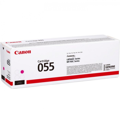 Тонер-картридж Canon CRG 055M пурпурный 2100 страниц для i-SENSYS LBP663, LBP664, MF742, MF744, MF746 (3014C002)
