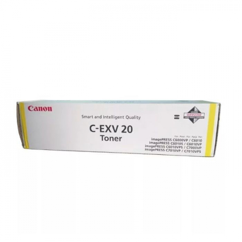 Тонер Canon C-EXV20 Y желтый 35000 страниц для imagePRESS C6000, C6010, C6011, C7000, C7010, C7011 (0439B002)