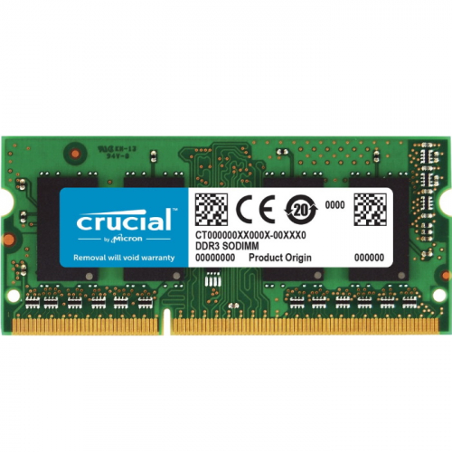 Модуль памяти Crucial by Micron DDR3 SODIMM 4GB PC3-12800 1600MHz CL11 1.35V RTL (CT51264BD160B - MT16KTF51264AZ-1G6M1)