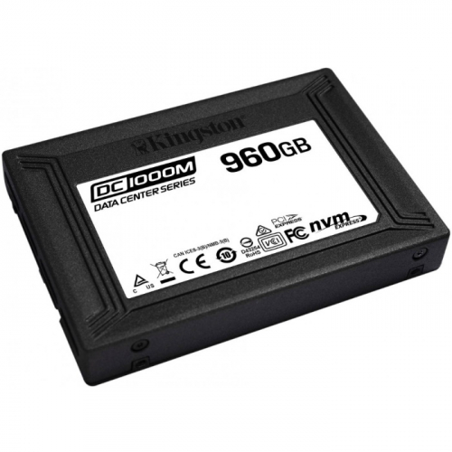 Твердотельный накопитель Kingston DC1000M SSD 960GB U.2 PCIe NVMe 3.0 x4 TLC R/W 3100/1330MB/s IOPs 400 000/125 000 MTBF 2M 1DWPD (SEDC1000M/960G)