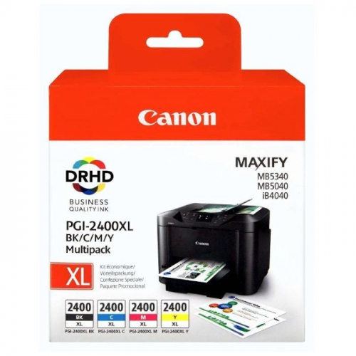 Картриджи набор Canon PGI-2400XL, черный/ голубой/ пурпурный/ желтый, 2500 страниц, для iB4040/ МВ5040/ 5340 (9257B004)