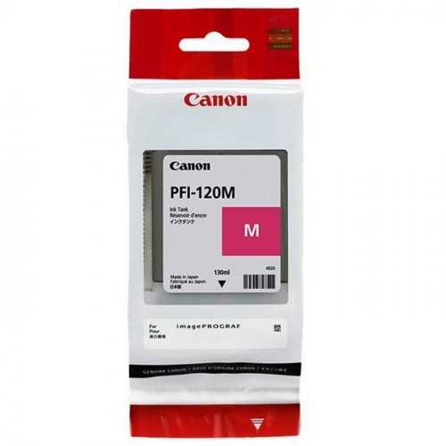 Картридж CANON PFI-120 M, пурпурный, 130 мл, для imagePROGRAF TM-200, TM-205, TM-300, TM-305 (2887C001)